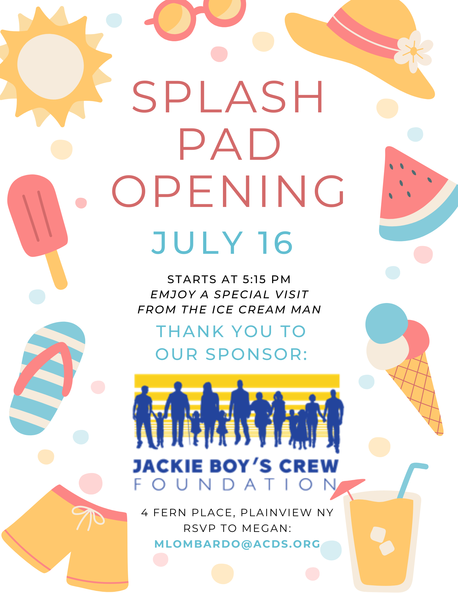 2024 Splash Pad Opening Announcement